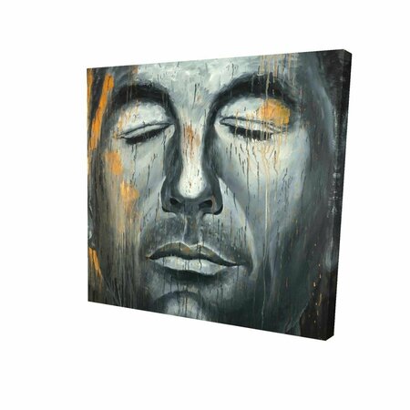 FONDO 32 x 32 in. Abstract Man Portrait-Print on Canvas FO2788333